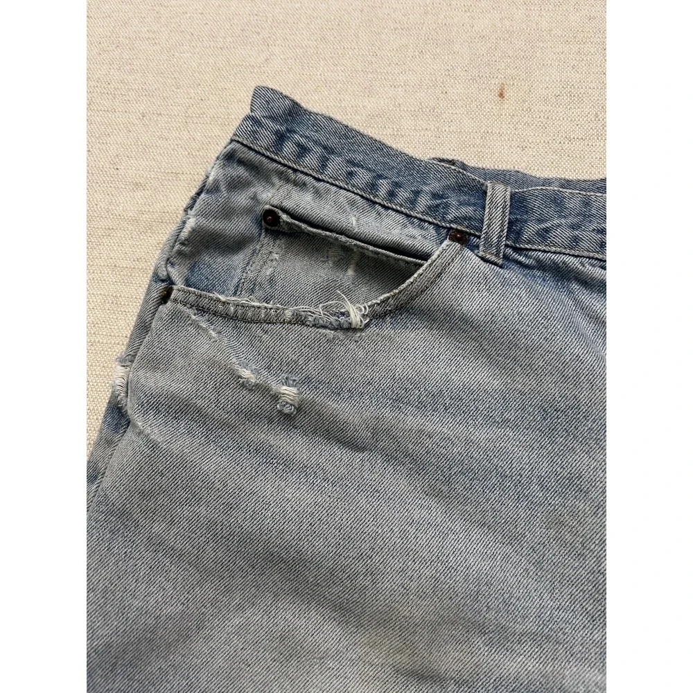 Britannia Vintage Denim Shorts Men's 38 Light Wash 100% Cotton Casual Jean Short